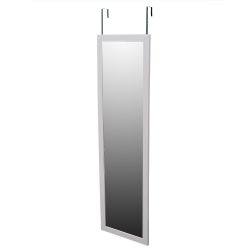 6 pieces of Home Basics Framed Mdf Over The Door Mirror, Grey