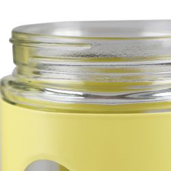 4 pieces Home Basics 4 Piece Stainless Steel Canisters with Multiple Peek-Through Windows, Yellow - Storage & Organization
