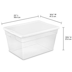 8 pieces of Sterilite 56 Quart / 53 Liter Storage Box