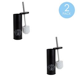 12 pieces of Home Basics Paris Le Bain HidE-Away Toilet Brush Holder, Black
