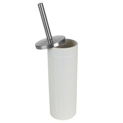 12 pieces of Home Basics Embossed Ivory Steel Toilet Brush