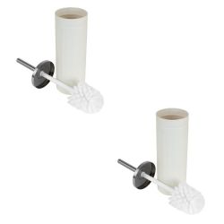 12 pieces of Home Basics Embossed Ivory Steel Toilet Brush