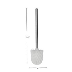 24 pieces of Home Basics Stainless Steel Toilet Brush, Silver
