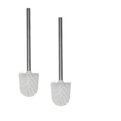 24 pieces of Home Basics Stainless Steel Toilet Brush, Silver