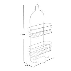 6 pieces of Home Basics 2 Tier Wire Shower Caddy, Chrome