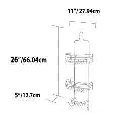 12 pieces of Home Basics Sleek Chrome Plated Steel Shower Caddy