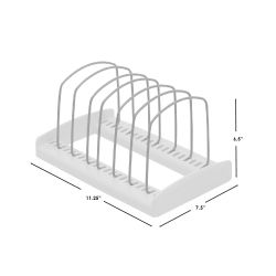 12 pieces of Home Basics Lid And Pan Adjustable Organizer, White