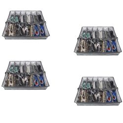 12 pieces of Home Basics Herringbone 12 Pair NoN-Woven Under The Bed Organizer, Grey