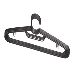 30 pieces of Home Basics 6-Piece Plastic Hangers, Black