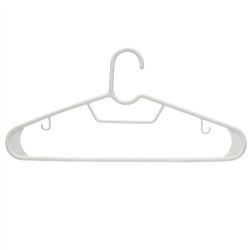30 pieces of Home Basics 6 Piece Plastic Hangers, White