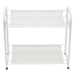 12 pieces of Home Basics 2 Tier Mesh Helper Shelf Tower, White