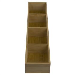 6 pieces of Home Basics Bamboo Drawer Organizer, Natural