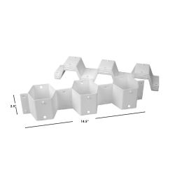 12 pieces of Home Basics Honeycomb 8-Piece Plastic Drawer Divider Set, White