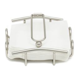 6 pieces of Michael Graves Design Simplicity Flat Steel Napkin Holder With Weighted Pivoting Arm, Satin Nickel