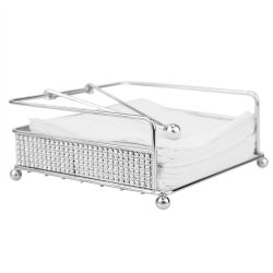 12 pieces of Home Basics Pave Flat Steel Napkin Holder With Weighted Pivoting Arm, Chrome