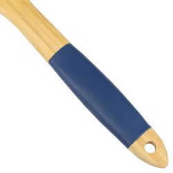 24 Wholesale Michael Graves Design Slotted Bamboo Spatula with Indigo Silicone Handle