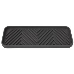 48 pieces of Home Basics Ridged Plastic NoN-Skid Sponge Mat, Grey