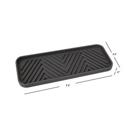 48 pieces of Home Basics Ridged Plastic NoN-Skid Sponge Mat, Grey