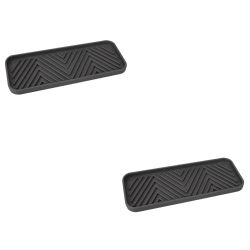 48 pieces of Home Basics Ridged Plastic NoN-Skid Sponge Mat, Grey