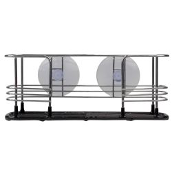 24 pieces of Home Basics Vinyl Dipped Steel Sponge Holder With Suction Cups, Black