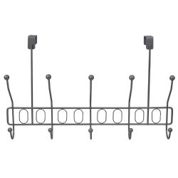 12 pieces of Home Basics Unity  5 Hook Over The Door Hanging Rack, Silver