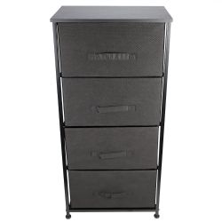 Home Basics 4 Drawer Storage Organizer, Black