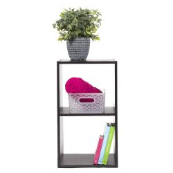 Home Basics Open And Enclosed  2 Cube Mdf Storage Organizer, Espresso - Storage & Organization
