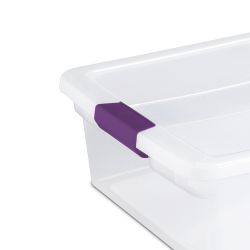 6 pieces of Sterilite 32 Quart/30 Liter Clearview Latchg  Box