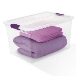 6 pieces of Sterilite 66 Quart/62 Liter Clearview Latchg  Box