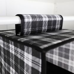 12 pieces of Home Basics Plaid 6 Shelf NoN-Woven Hanging Shelf Organizer, Black