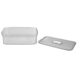 6 pieces of Home Basics Keep Fresh Medium Plastic Vegetable Keeper, Clear