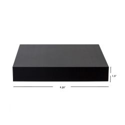 6 pieces of Home Basics Short Rectangle Floating Mdf Shelf, Black