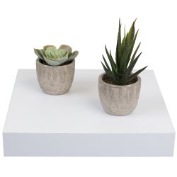 6 pieces of Home Basics Short Rectangle Floating Shelf, White