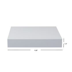 6 pieces of Home Basics Short Rectangle Floating Shelf, White