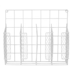 6 pieces of Home Basics Vinyl Coated Steel  Wrap Organizer, White