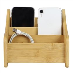8 pieces of Home Basics Large Bamboo Charging Station, Natural