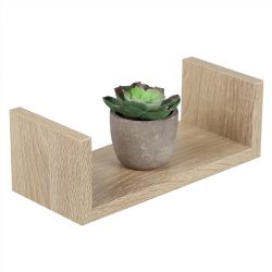 6 pieces of Home Basics Floating Shelf, (set Of 3), Oak