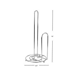 12 Pieces of Home Basics Chrome Collection Free Standing Paper Towel Holder With EasY-Tear Arm, Chrome