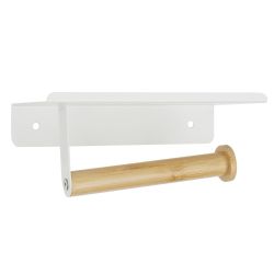 12 pieces of Home Basics Wall Mount Toilet Paper Holder With Phone Shelf, White