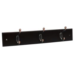 12 pieces of Home Basics 3 Double Hook Wall Mounted Hanging Rack, Brown