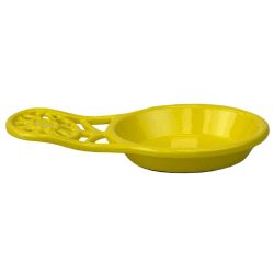 6 pieces of Home Basics Sunflower Heavy Weight Cast Iron Spoon Rest, Yellow