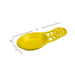 6 pieces of Home Basics Sunflower Heavy Weight Cast Iron Spoon Rest, Yellow