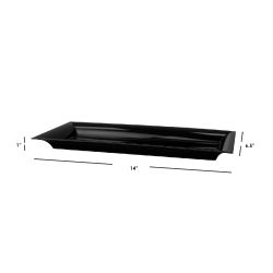 12 pieces of Home Basics Plastic Vanity Tray, Black