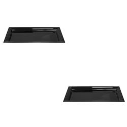 12 pieces of Home Basics Plastic Vanity Tray, Black