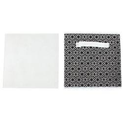 12 pieces of Home Basics Blossom Collapsible NoN-Woven Storage Cube, Black