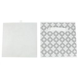 12 pieces of Home Basics Quatrefoil Collapsible NoN-Woven Storage Cube, White