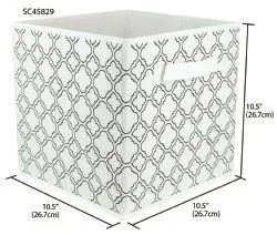 12 pieces of Home Basics Quatrefoil Collapsible NoN-Woven Storage Cube, White