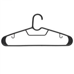 24 pieces of Home Basics 20 Piece Plastic Hangers, Black