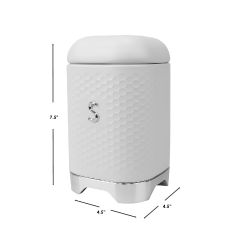 6 pieces of Michael Graves Design Soho Large 7 Cup Capacity Tin Sugar Canister, White