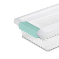 6 pieces of Sterilite Small Clip Box, Clear